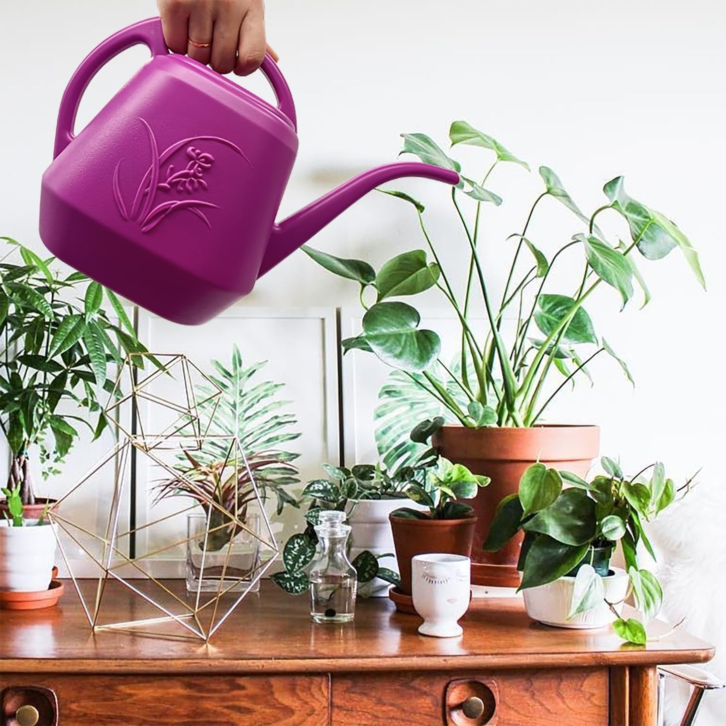 Plant Watering Can - 1 Gallon - Green - with Long Spout for Indoor and Outdoor Plant Garden