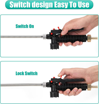 Universal Sprayer Wand, 29 Inches, Stainless Steel, Shut Off Valve (3/8" Barb)