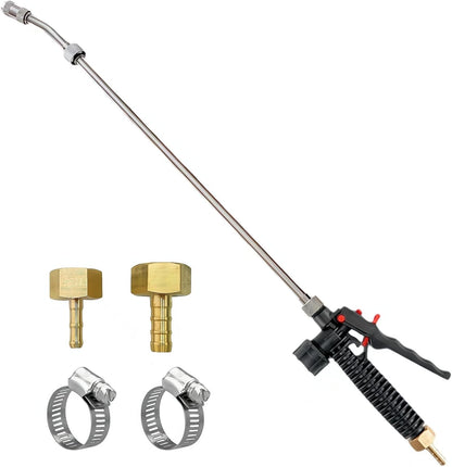 Universal Sprayer Wand, 29 Inches, Stainless Steel, Shut Off Valve (3/8" Barb)