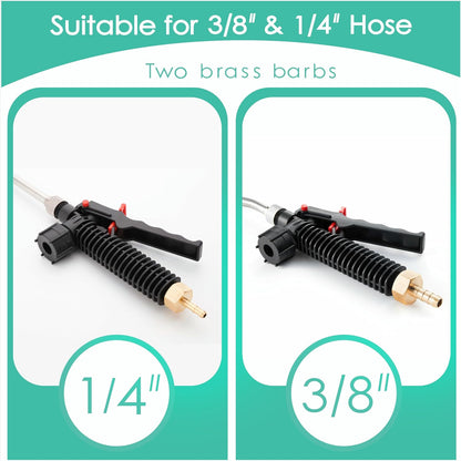 Universal Sprayer Wand, 29 Inches, Stainless Steel, Shut Off Valve (3/8" Barb)