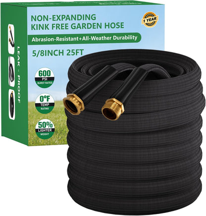 Garden Hose 100FT, Non-Expanding Water Hose Ultra Lightweight