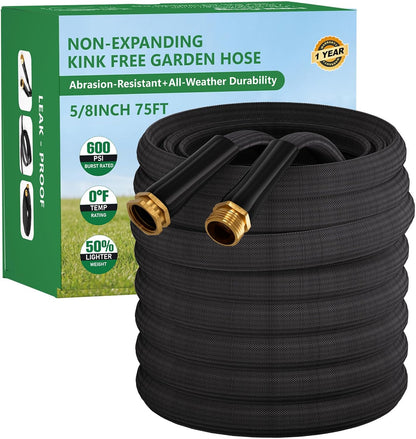Garden Hose 100FT, Non-Expanding Water Hose Ultra Lightweight