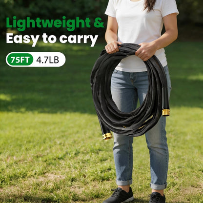 Garden Hose 100FT, Non-Expanding Water Hose Ultra Lightweight