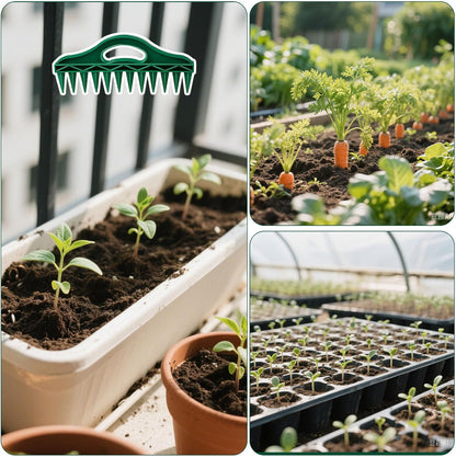ABS Twelve Inch Seed Planter Tool Row Dibber Gardening Sower Matrix