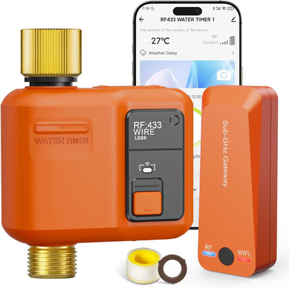 WiFi Sprinkler Timer, Smart Water Timer for Garden Hose Irrigation