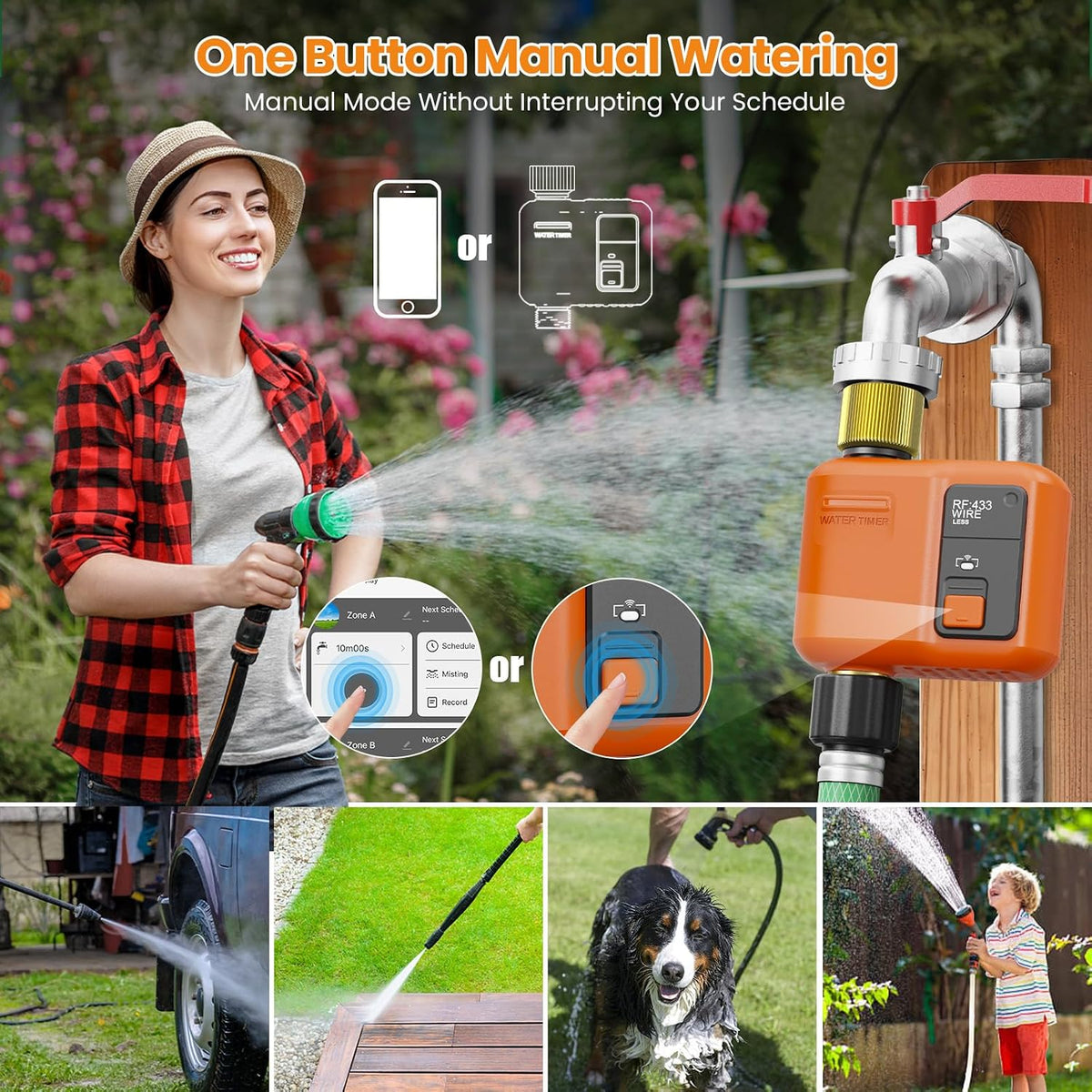 WiFi Sprinkler Timer, Smart Water Timer for Garden Hose Irrigation