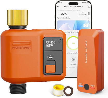 WiFi Sprinkler Timer, Smart Water Timer for Garden Hose Irrigation