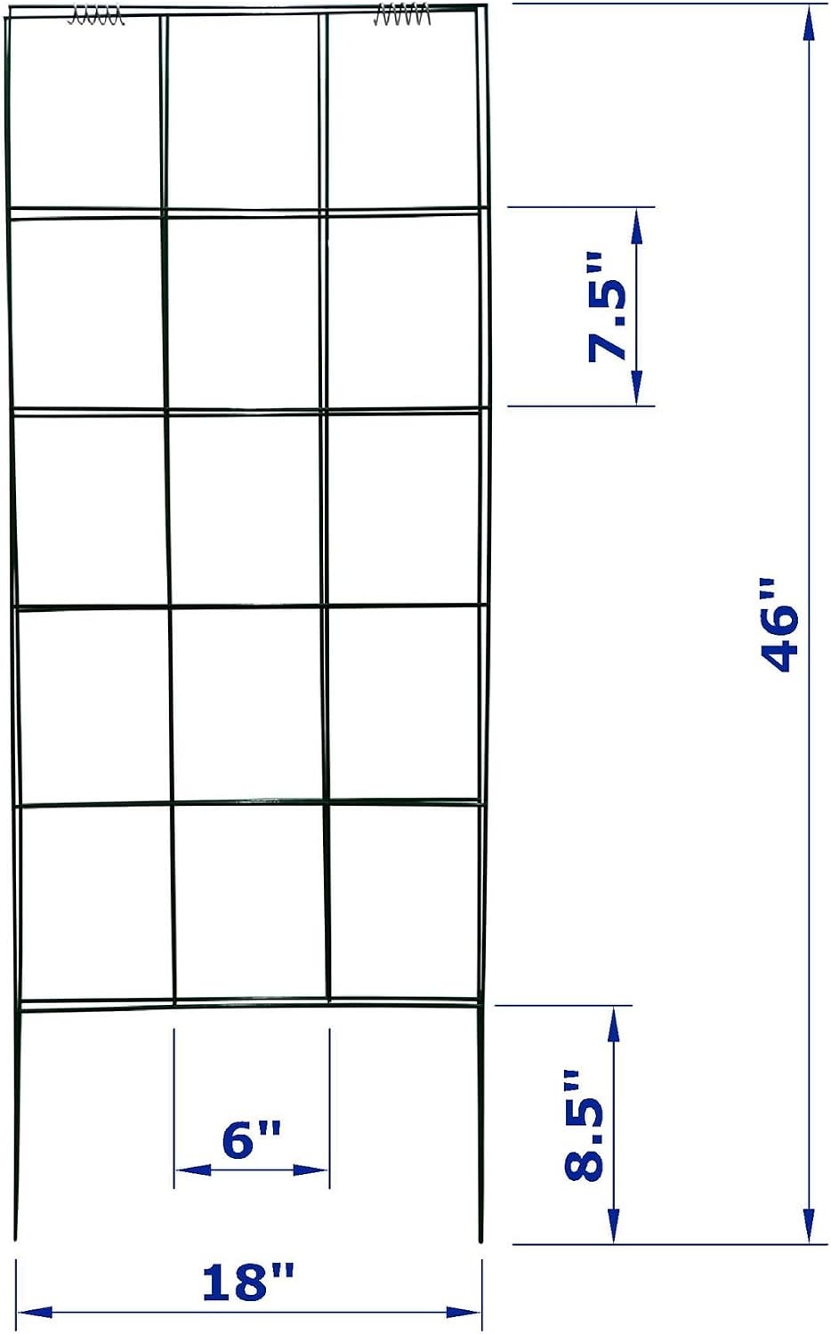 4Pack Green Garden Cucumber Trellis 46” x 18” A-Frame Folding for Climbing Plant Vegetables Flowers with Clips and Cable Ties