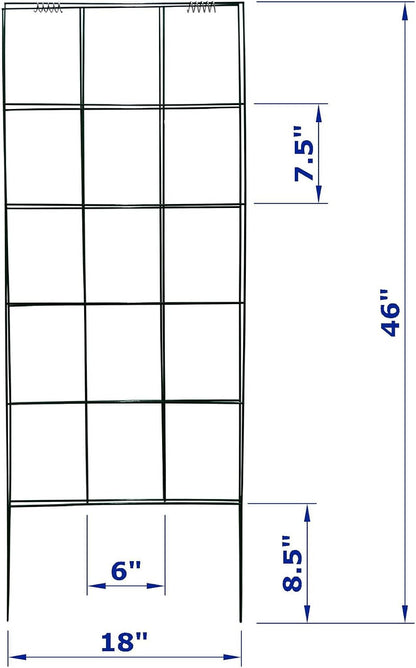 4Pack Green Garden Cucumber Trellis 46” x 18” A-Frame Folding for Climbing Plant Vegetables Flowers with Clips and Cable Ties