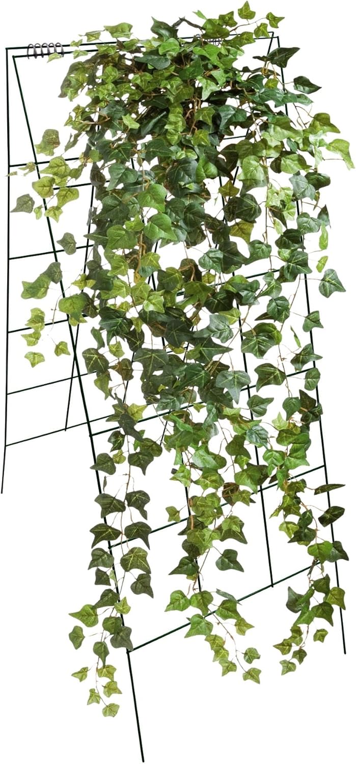 4Pack Green Garden Cucumber Trellis 46” x 18” A-Frame Folding for Climbing Plant Vegetables Flowers with Clips and Cable Ties