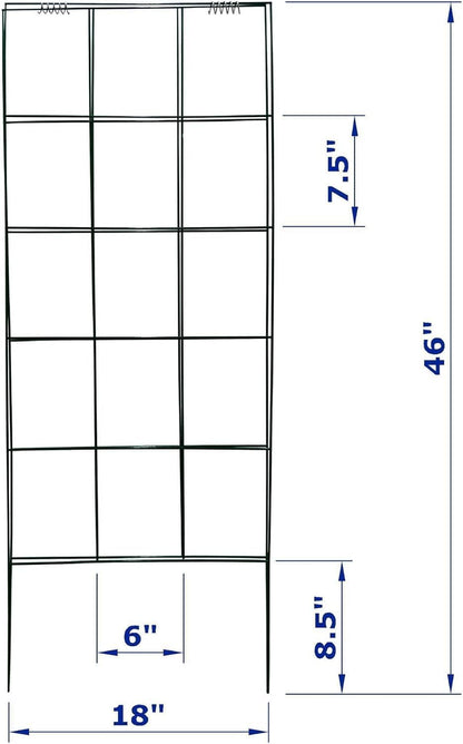 4Pack Green Garden Cucumber Trellis 46” x 18” A-Frame Folding for Climbing Plant Vegetables Flowers with Clips and Cable Ties