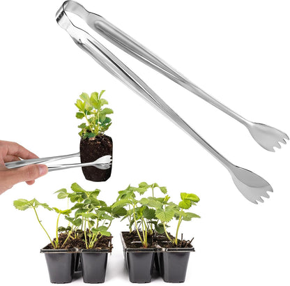Seedling Transplant Tong, Stainless Steel Seed Starter Seedling Transplant Pliers Seedling Starters Tongs Seedling Transplanting Tool for Lowering Damage to Roots