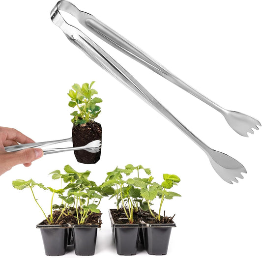 Seedling Transplant Tong, Stainless Steel Seed Starter Seedling Transplant Pliers Seedling Starters Tongs Seedling Transplanting Tool for Lowering Damage to Roots