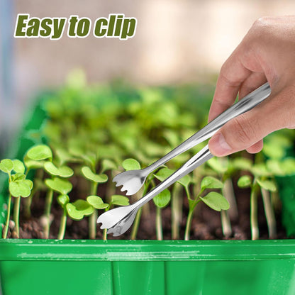Seedling Transplant Tong, Stainless Steel Seed Starter Seedling Transplant Pliers Seedling Starters Tongs Seedling Transplanting Tool for Lowering Damage to Roots