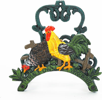 Heavy Duty Cast Iron Hose Holder, Garden & Yard Decorative Wall Mounted Hose Butler, Water Pipe Holds, Rack, Hanger, Antique Wall Decorations