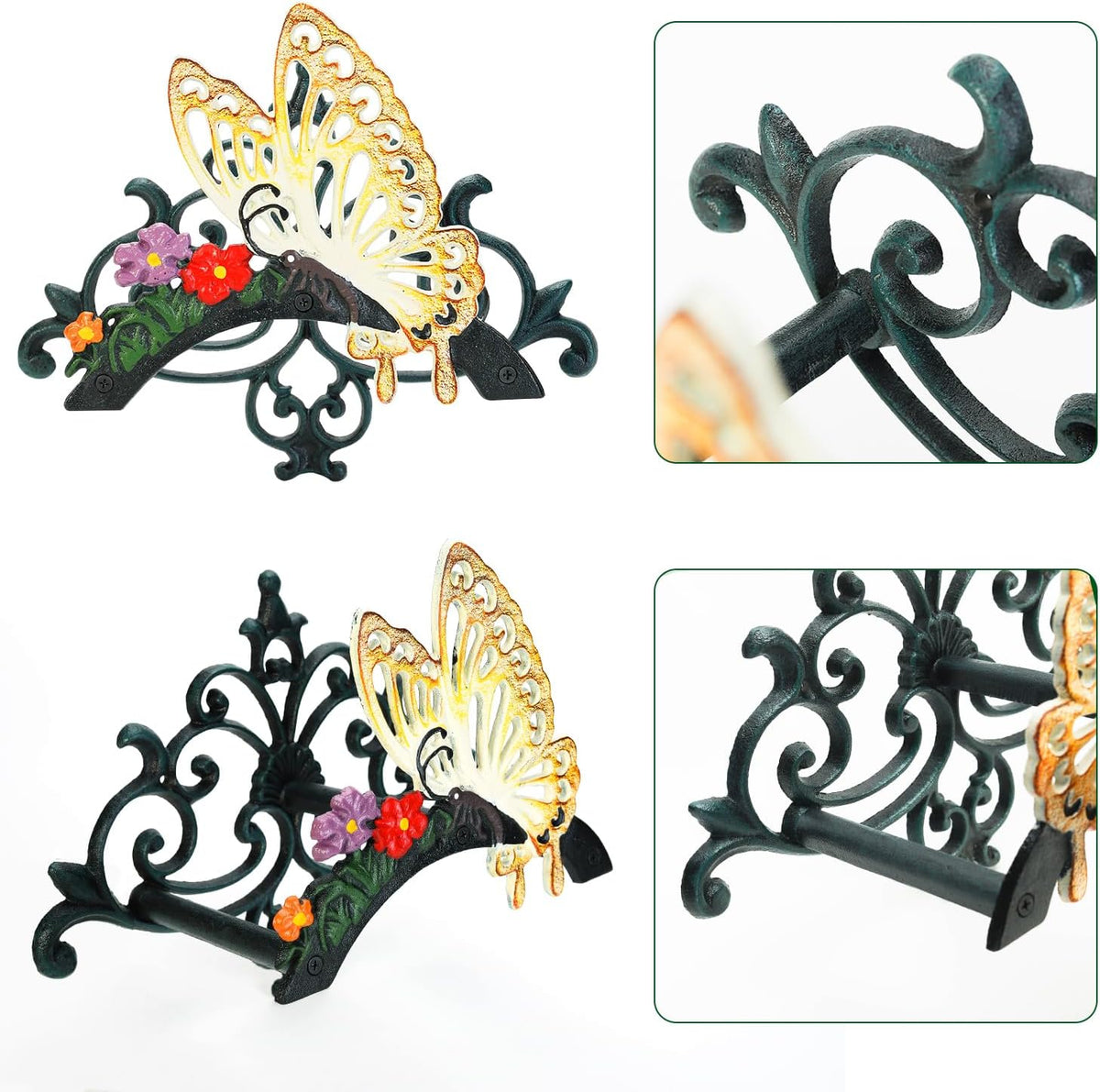 Heavy Duty Cast Iron Hose Holder, Garden & Yard Decorative Wall Mounted Hose Butler, Water Pipe Holds, Rack, Hanger, Antique Wall Decorations