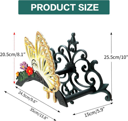 Heavy Duty Cast Iron Hose Holder, Garden & Yard Decorative Wall Mounted Hose Butler, Water Pipe Holds, Rack, Hanger, Antique Wall Decorations