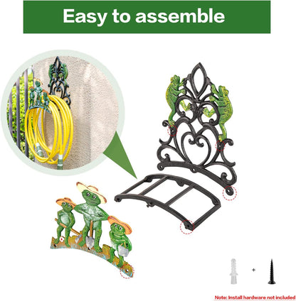 Heavy Duty Cast Iron Hose Holder, Garden & Yard Decorative Wall Mounted Hose Butler, Water Pipe Holds, Rack, Hanger, Antique Wall Decorations
