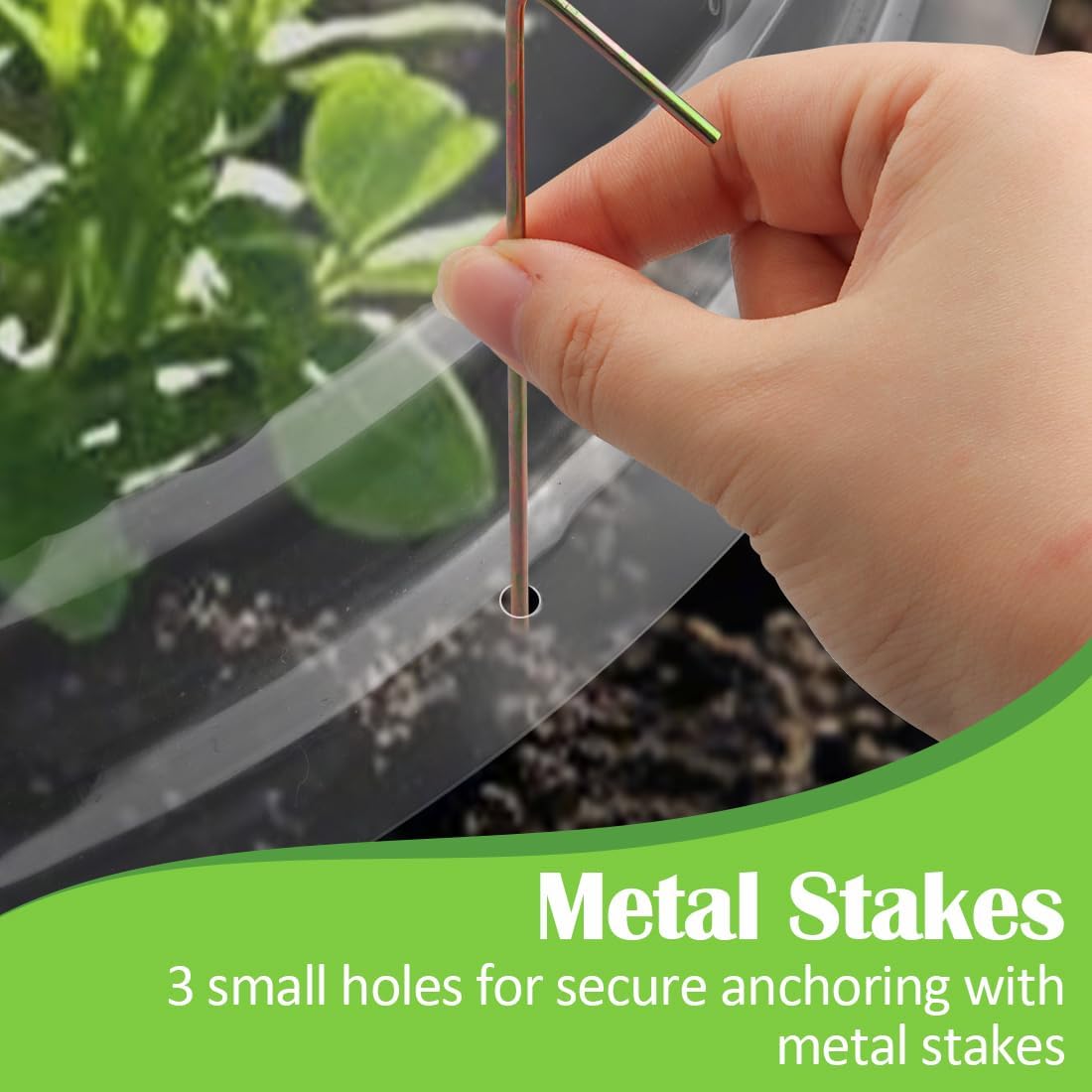 13 Inch Humidity Domes Garden Cloches for Plant Protection, Plant Covers Freeze Protection, Protectors from Animals, Garden Clear Plant Cover with Ventilation Holes 10 Pack