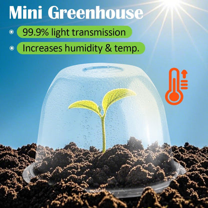 13 Inch Humidity Domes Garden Cloches for Plant Protection, Plant Covers Freeze Protection, Protectors from Animals, Garden Clear Plant Cover with Ventilation Holes 10 Pack