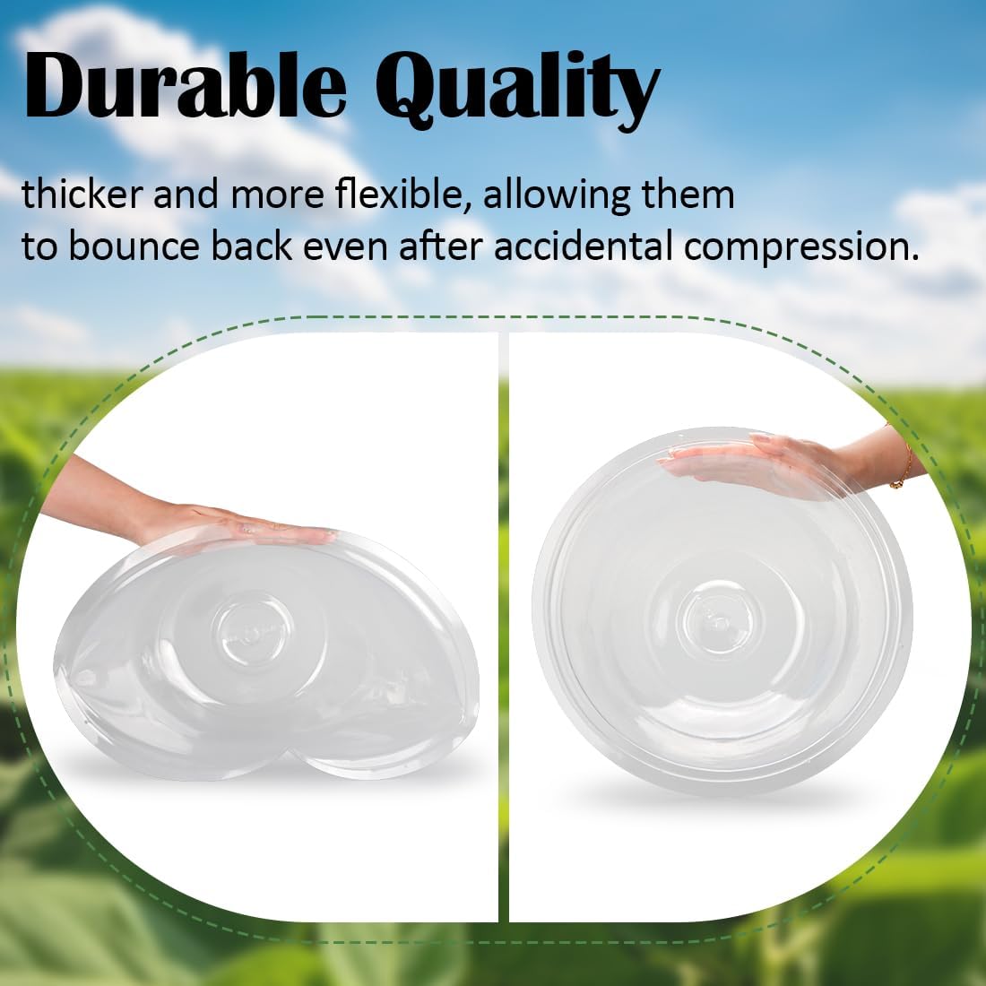 13 Inch Humidity Domes Garden Cloches for Plant Protection, Plant Covers Freeze Protection, Protectors from Animals, Garden Clear Plant Cover with Ventilation Holes 10 Pack