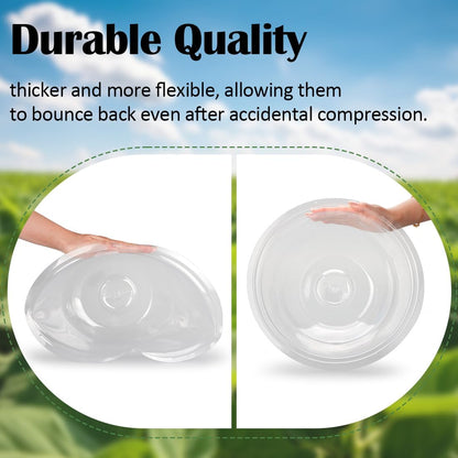 13 Inch Humidity Domes Garden Cloches for Plant Protection, Plant Covers Freeze Protection, Protectors from Animals, Garden Clear Plant Cover with Ventilation Holes 10 Pack