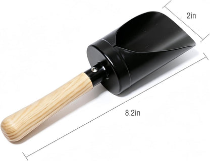 7PCS Kids Gardening Tools, Long Shovel, Rake for Leaves, Spade, Hoe, Steel Heads & Real Wood Handle, Yard Tools for Children Toddlers Gifts