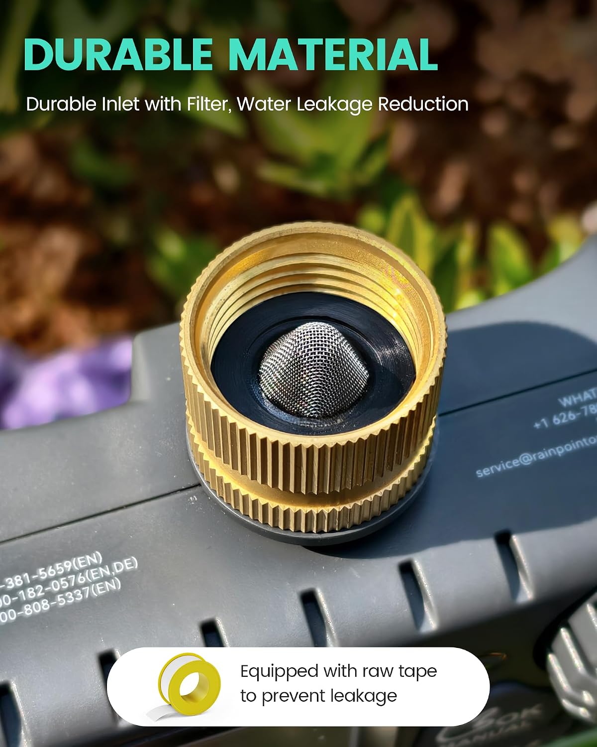 Sprinkler Timer 2 Outlet, Water Timer for Garden Hose, Programmable Drip Irrigation for Yard Outdoor Watering, Rain Delay/Manual/Automatic
