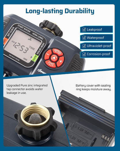 Sprinkler Timer 4 Zone, with Rain Delay/Manual/AUTO Irrigation