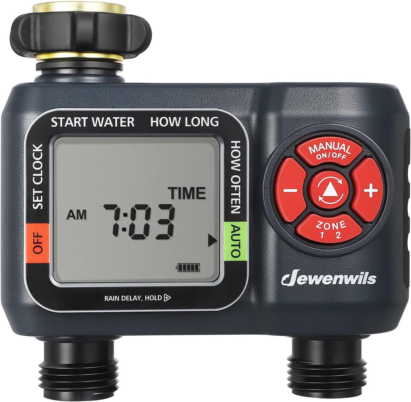 Sprinkler Timer 4 Zone, with Rain Delay/Manual/AUTO Irrigation
