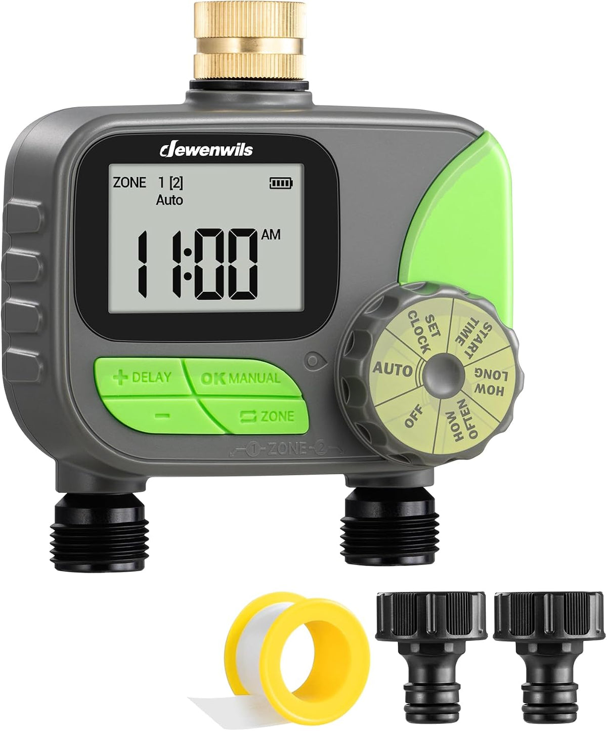 Sprinkler Timer 4 Zone, with Rain Delay/Manual/AUTO Irrigation