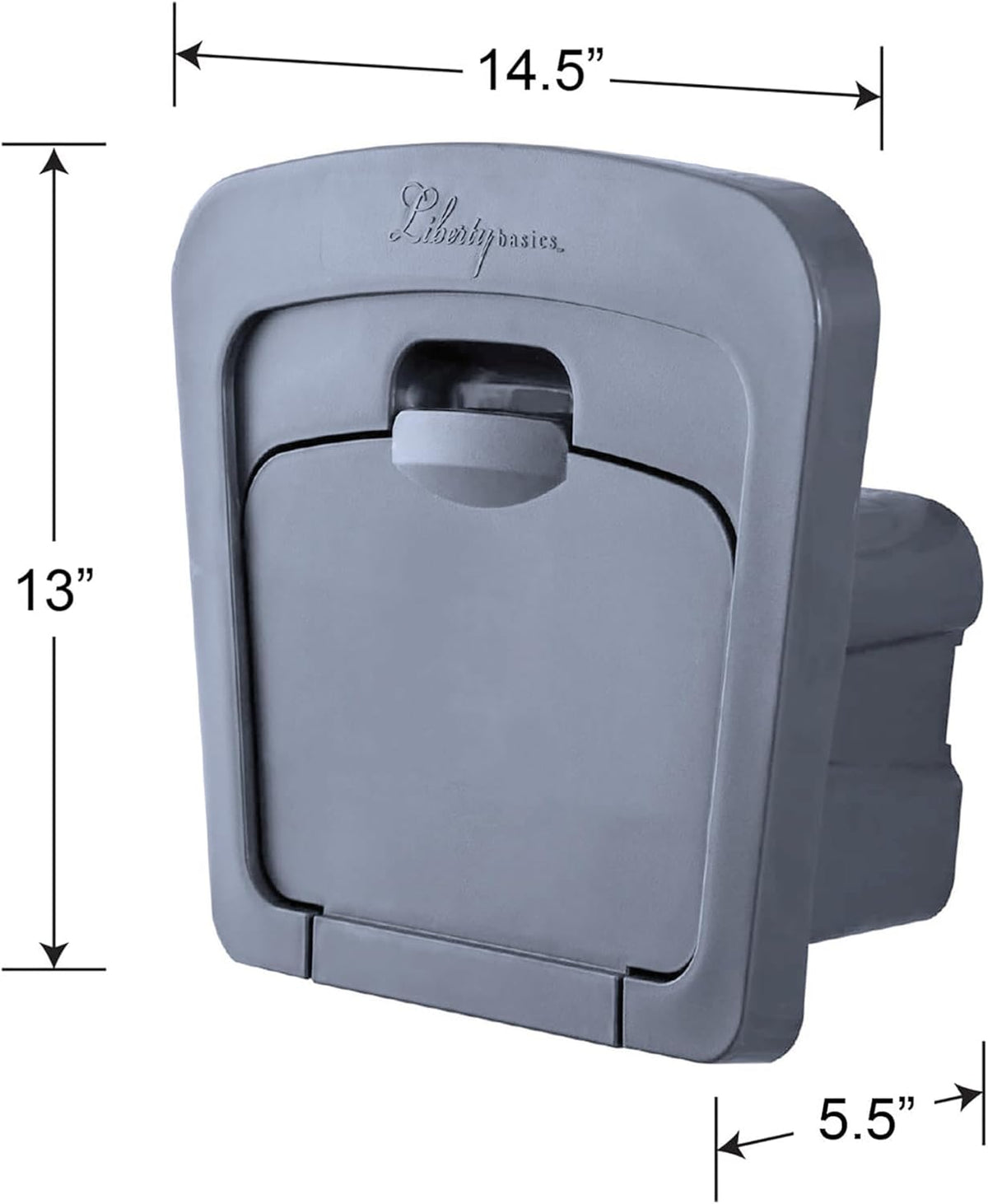 Basics 512 Wall Mounted Hose Reel with Shelf Gray