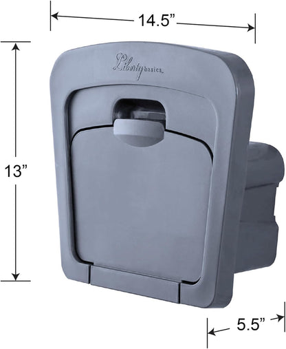 Basics 512 Wall Mounted Hose Reel with Shelf Gray