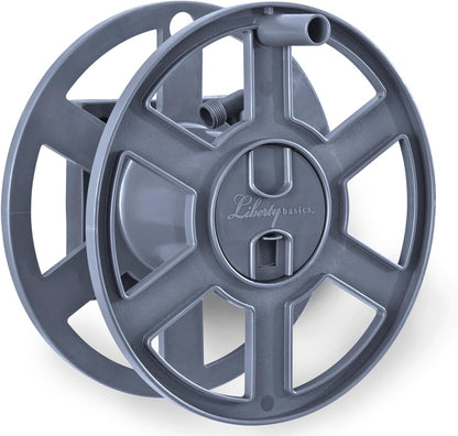 Basics 512 Wall Mounted Hose Reel with Shelf Gray