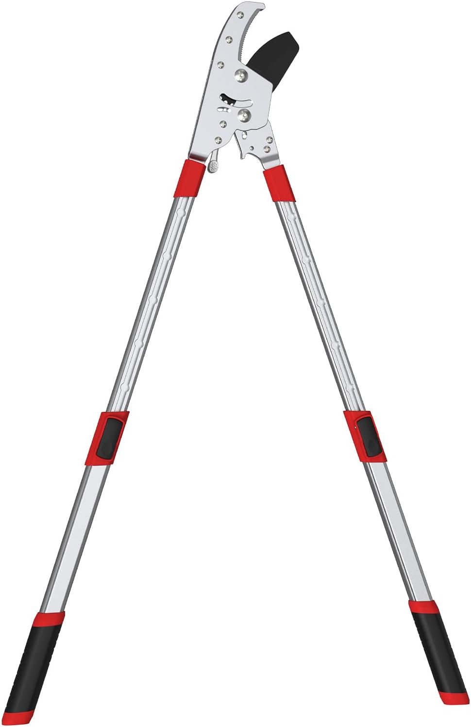 Heavy-Duty Extendable Loppers, 28"-41" Telescopic Tree Trimmer, Double Ratcheting Branch Cutter, Anvil Lopper for Thick Branches, Cuts 2" Dry Wood