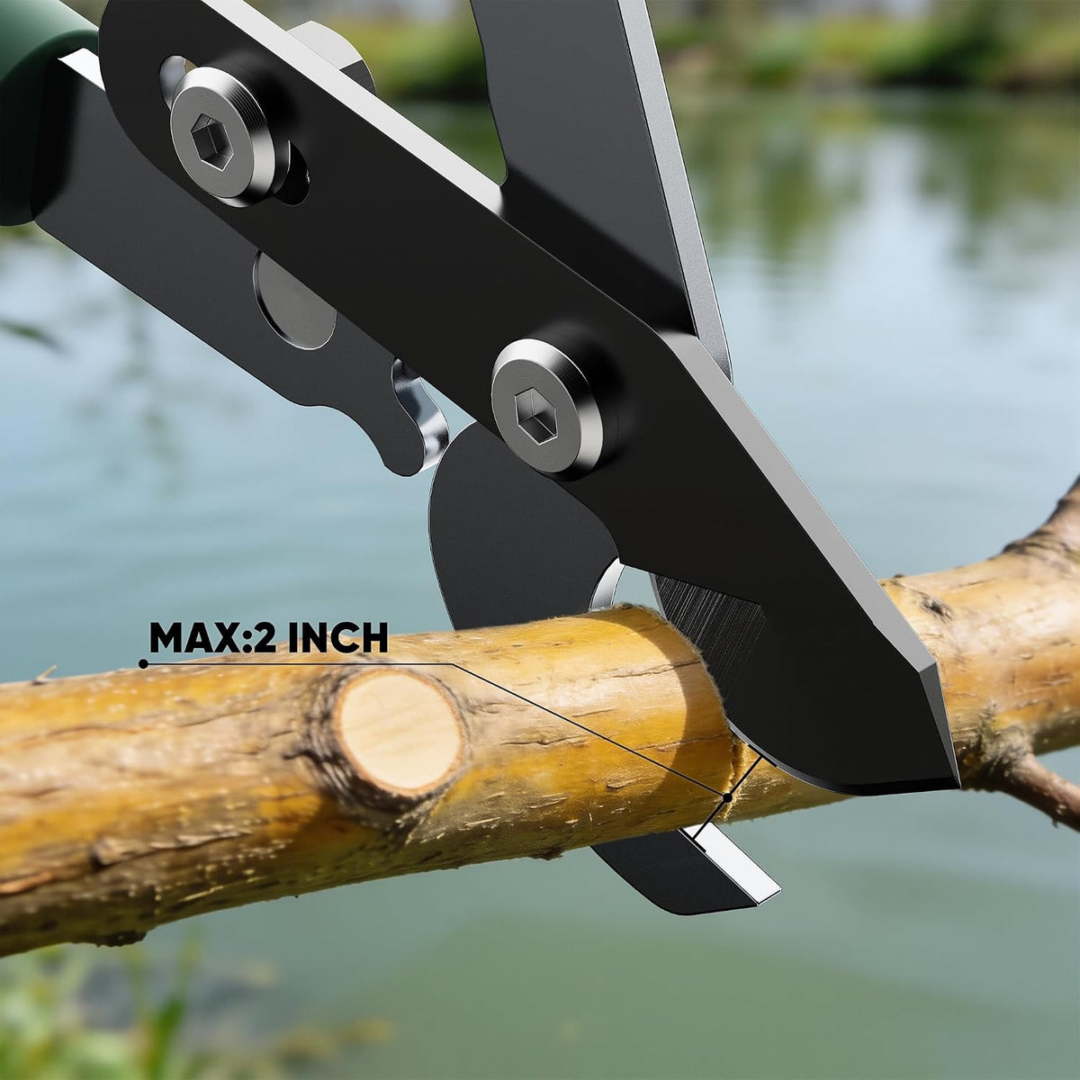Heavy-Duty Extendable Loppers, 28"-41" Telescopic Tree Trimmer, Double Ratcheting Branch Cutter, Anvil Lopper for Thick Branches, Cuts 2" Dry Wood