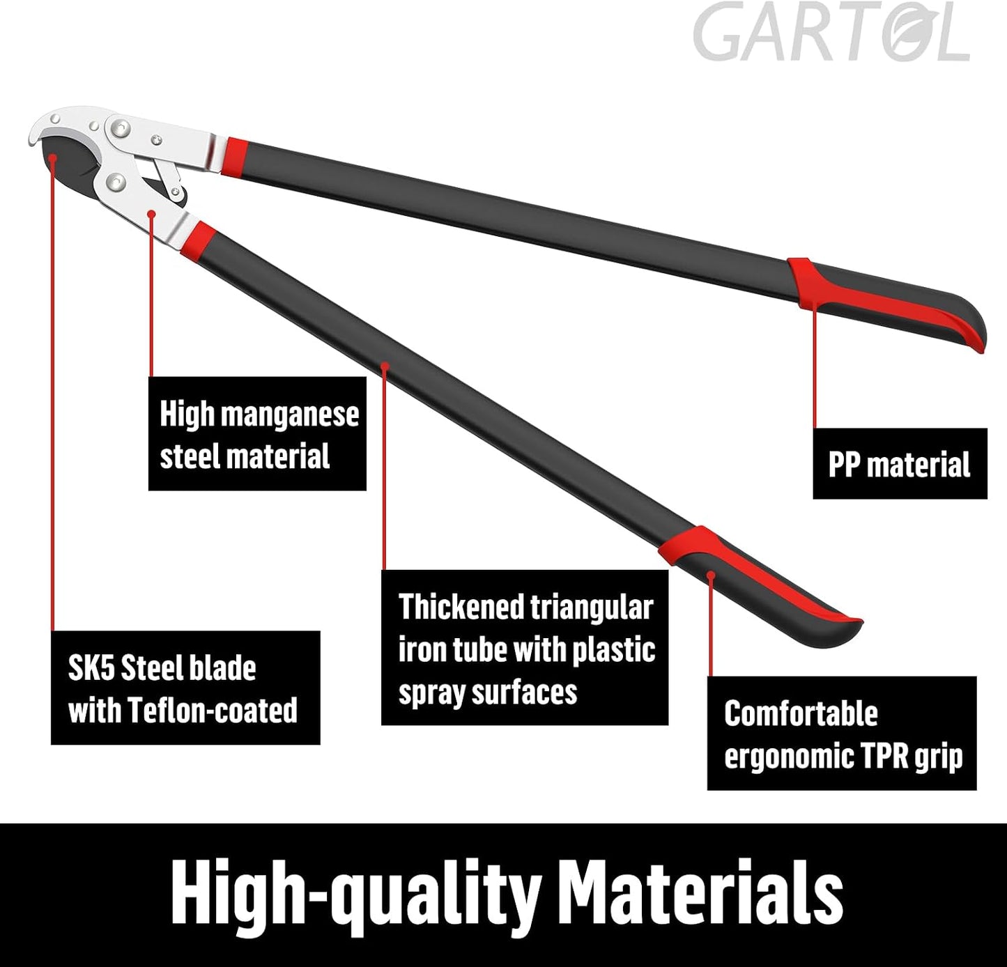 Heavy-Duty Extendable Loppers, 28"-41" Telescopic Tree Trimmer, Double Ratcheting Branch Cutter, Anvil Lopper for Thick Branches, Cuts 2" Dry Wood