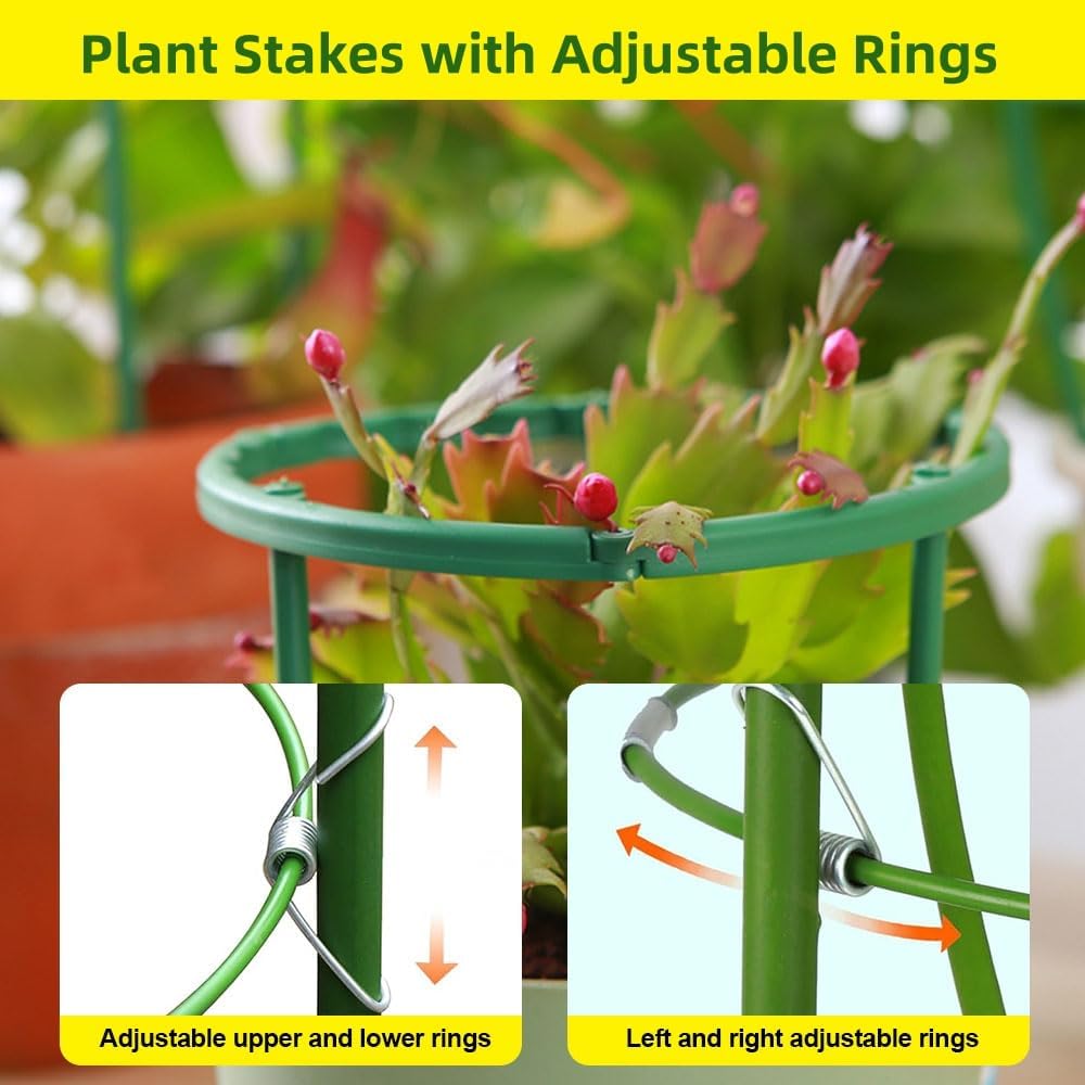 Tomato Cages for Garden, Plant Support Cage with Adjustable Rings, Garden Trellis for Climbing Plants Outdoor, Peony Cages and Supports Plant Cage Tomato Support Cage for Flower, Vine (10 Tiers)