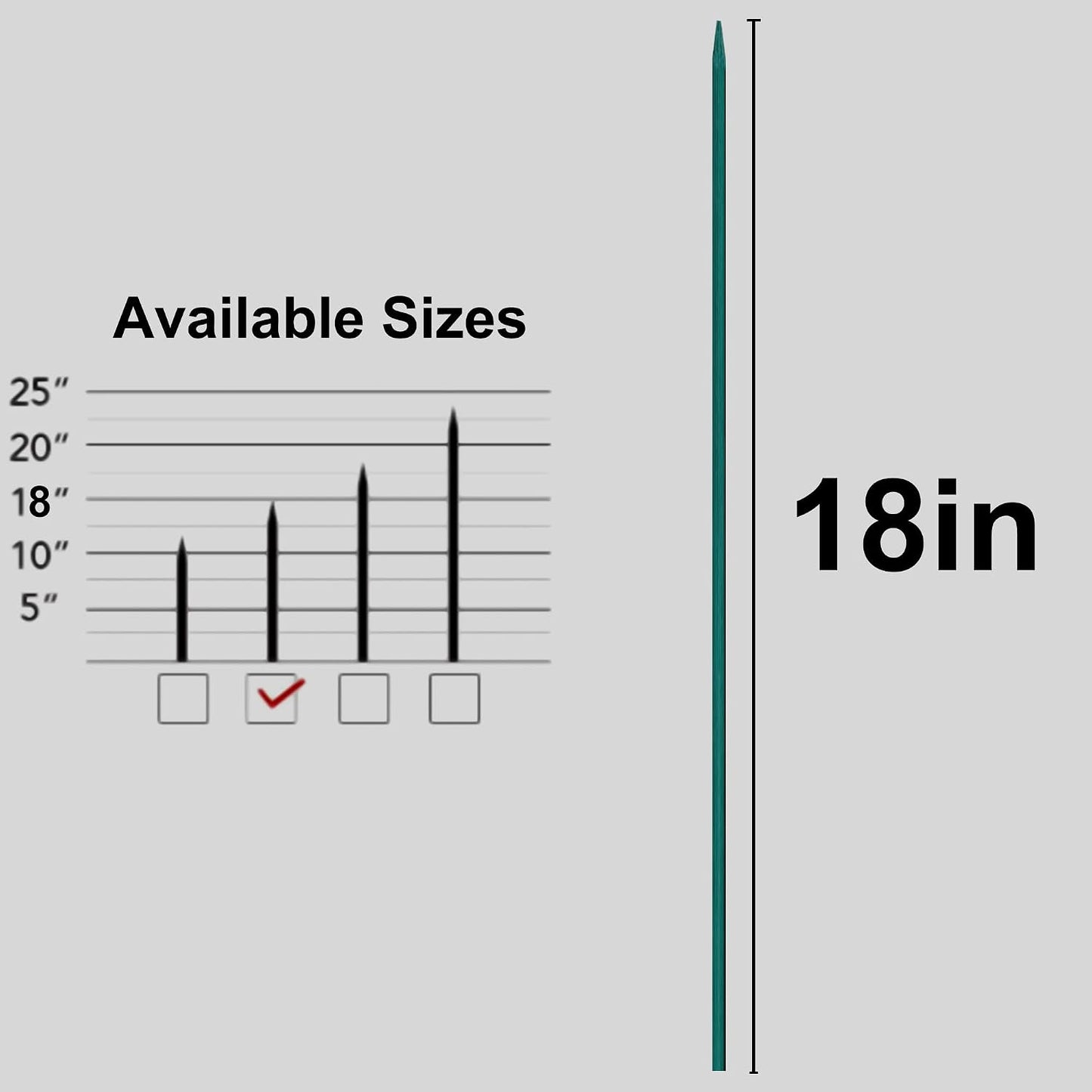 50 PCS 18” Wood Plant Stakes Garden Tomato Sticks Plant Stakes & Supports for Potted Plants, Comes with 100 pcs Green Twist tie