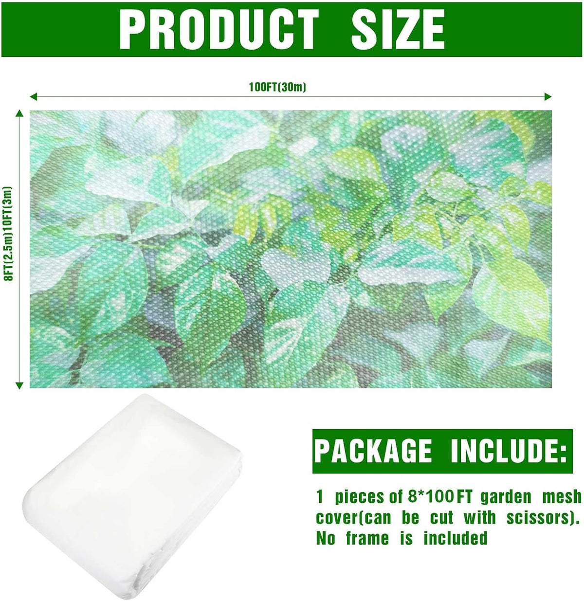 8 x 100 ft Plant Covers Freeze Protection