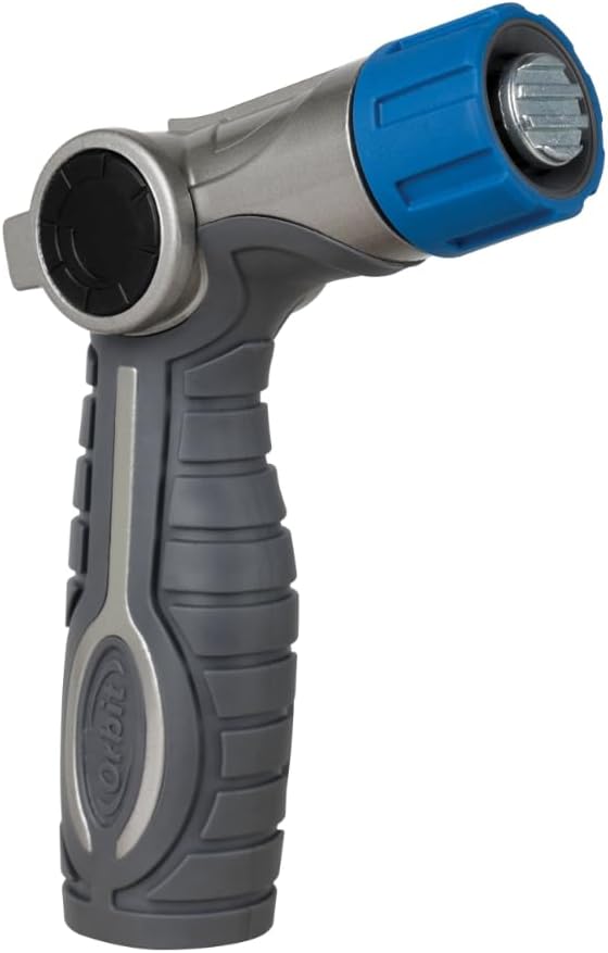 58993 7-Pattern Watering Nozzle with Thumb Control, Black
