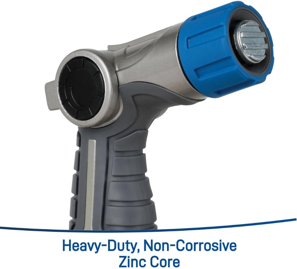 58993 7-Pattern Watering Nozzle with Thumb Control, Black