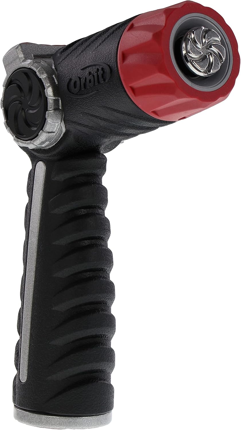 58993 7-Pattern Watering Nozzle with Thumb Control, Black