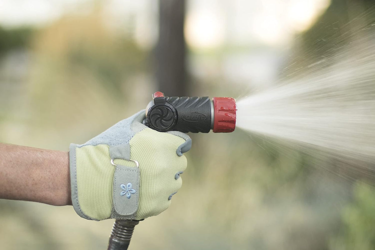 58993 7-Pattern Watering Nozzle with Thumb Control, Black