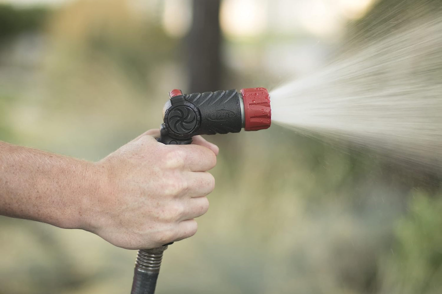 58993 7-Pattern Watering Nozzle with Thumb Control, Black