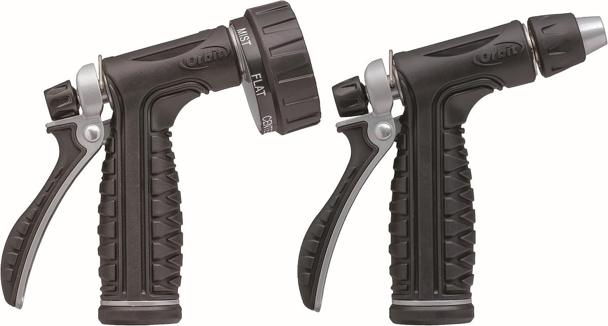 58993 7-Pattern Watering Nozzle with Thumb Control, Black
