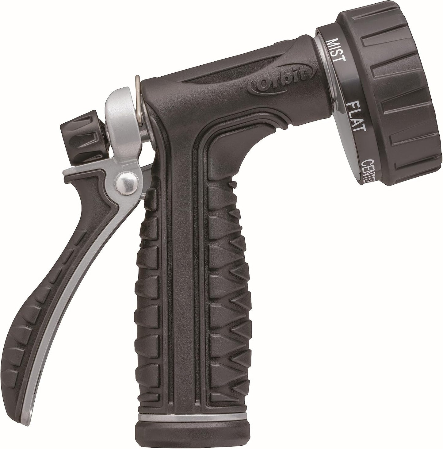 58993 7-Pattern Watering Nozzle with Thumb Control, Black