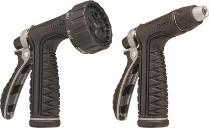 58993 7-Pattern Watering Nozzle with Thumb Control, Black