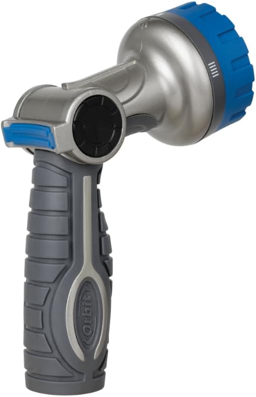 58993 7-Pattern Watering Nozzle with Thumb Control, Black