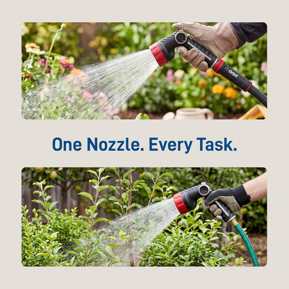 58993 7-Pattern Watering Nozzle with Thumb Control, Black